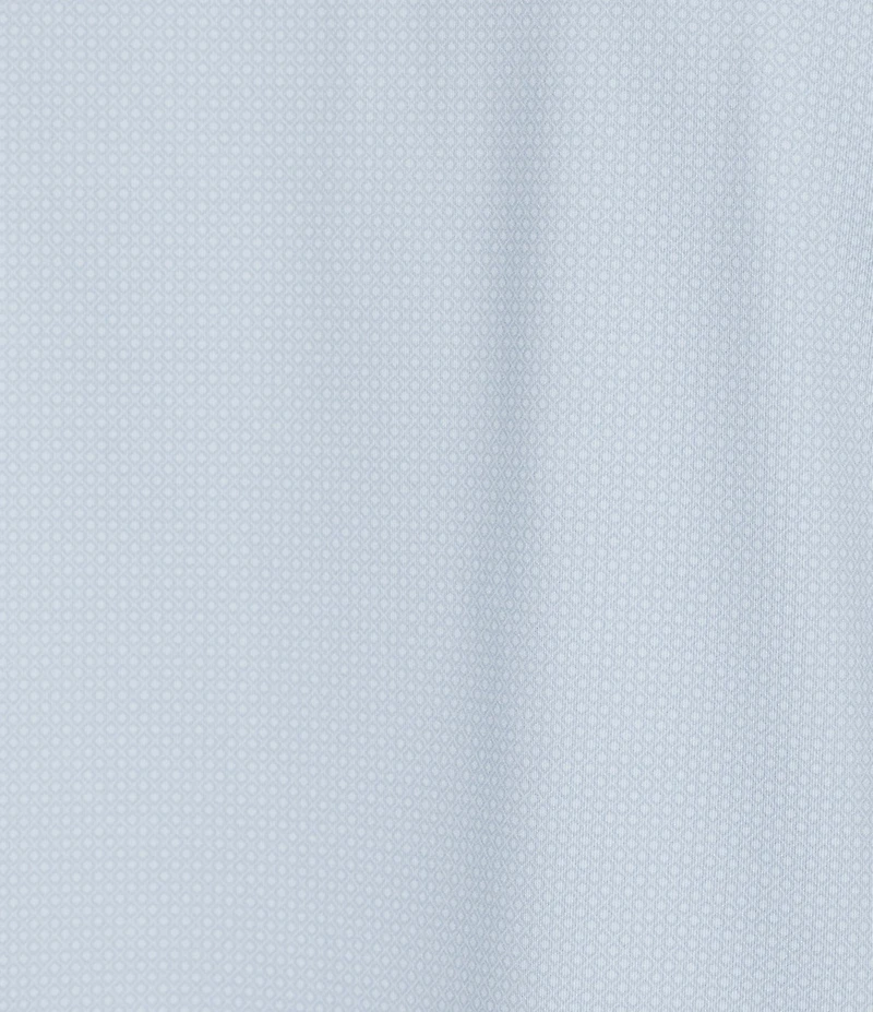Cremieux Blue Label Performance Short Sleeve Hidden Button Down Diamond Geometric Polo Knit Shirt