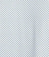 Cremieux Blue Label Performance Short Sleeve Hidden Button Down Interlaying Diamond Geometric Knit Shirt