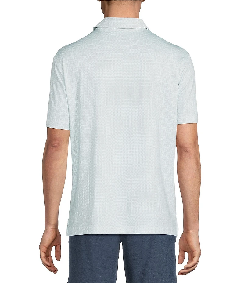 Cremieux Blue Label Performance Square Geometric Short Sleeve Polo Shirt