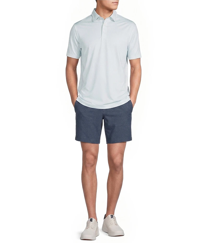 Cremieux Blue Label Performance Square Geometric Short Sleeve Polo Shirt