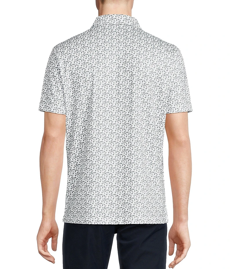 Cremieux Blue Label Performance Stretch Avocado Print Short Sleeve Polo Shirt