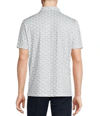 Cremieux Blue Label Performance Stretch Avocado Print Short Sleeve Polo Shirt