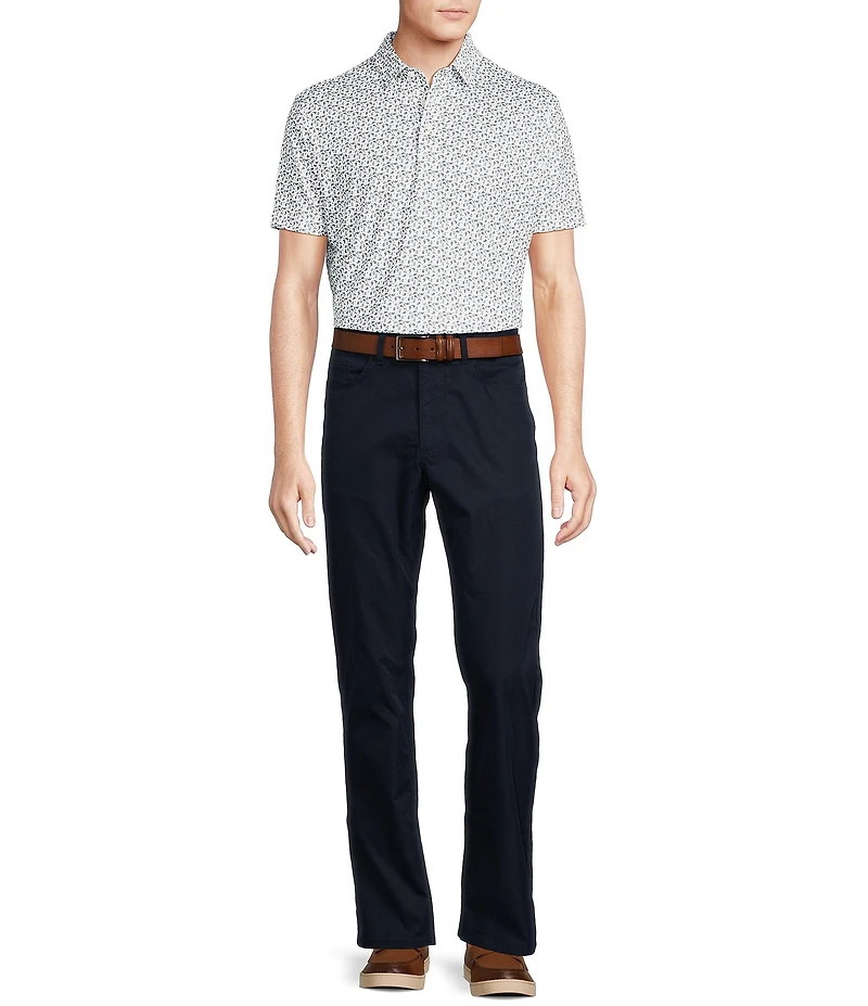 Cremieux Blue Label Performance Stretch Avocado Print Short Sleeve Polo Shirt