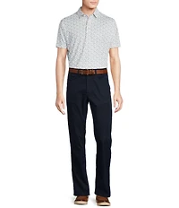 Cremieux Blue Label Performance Stretch Avocado Print Short Sleeve Polo Shirt