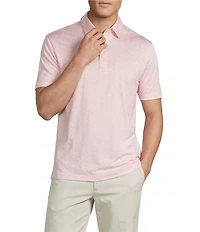 Cremieux Blue Label Performance Stretch Beach Print Short Sleeve Polo Shirt