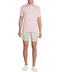 Cremieux Blue Label Performance Stretch Beach Print Short Sleeve Polo Shirt