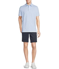 Cremieux Blue Label Performance Stretch Bee Print Short Sleeve Polo Shirt