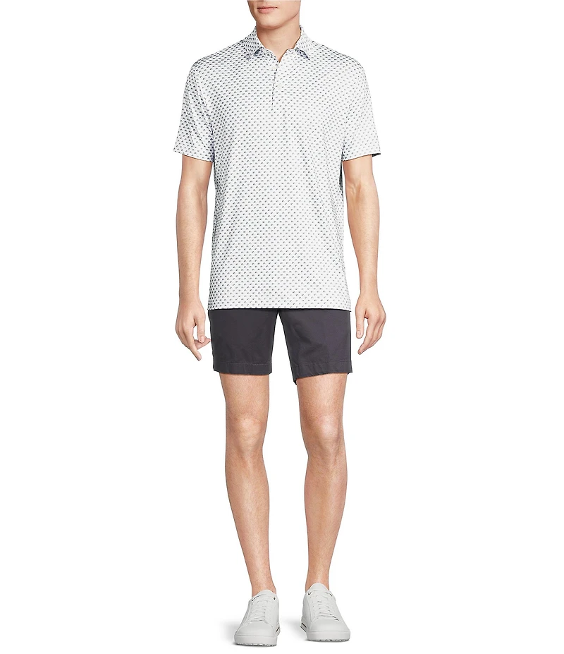 Cremieux Blue Label Performance Stretch Bicycle Print Short Sleeve Polo Shirt