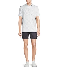 Cremieux Blue Label Performance Stretch Bicycle Print Short Sleeve Polo Shirt