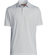 Cremieux Blue Label Performance Stretch Bicycle Print Short Sleeve Polo Shirt