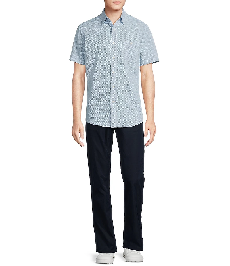 Cremieux Blue Label Performance Brrr°® Stretch Card Suits Seersucker Short Sleeve Woven Shirt