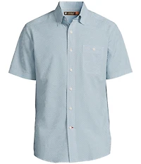 Cremieux Blue Label Performance Brrr°® Stretch Card Suits Seersucker Short Sleeve Woven Shirt