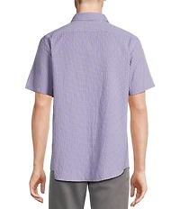 Cremieux Blue Label Performance Stretch Check Seersucker Short Sleeve Woven Shirt