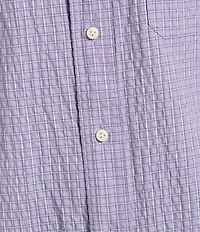 Cremieux Blue Label Performance Stretch Check Seersucker Short Sleeve Woven Shirt