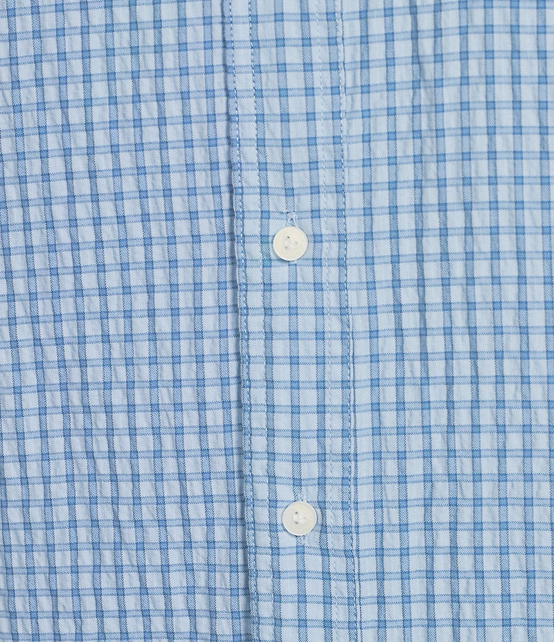 Cremieux Blue Label Performance Stretch Check Seersucker Short Sleeve Woven Shirt