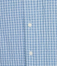 Cremieux Blue Label Performance Stretch Check Seersucker Short Sleeve Woven Shirt