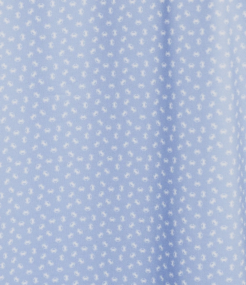Cremieux Blue Label Performance Stretch Crab Print Short Sleeve Polo Shirt