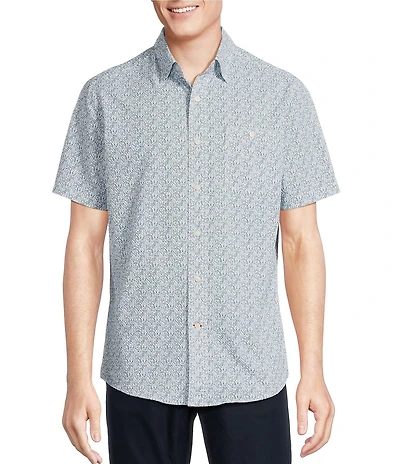 Cremieux Blue Label Performance Brrr°® Stretch Drink Print Short Sleeve Woven Shirt