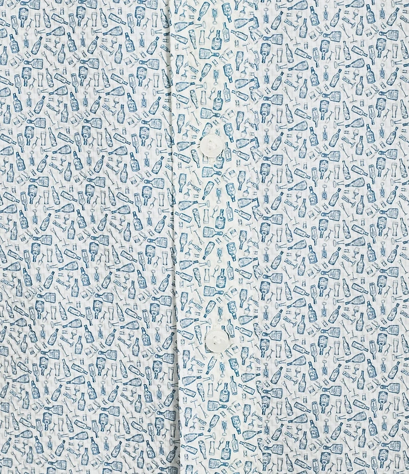 Cremieux Blue Label Performance Brrr°® Stretch Drink Print Short Sleeve Woven Shirt