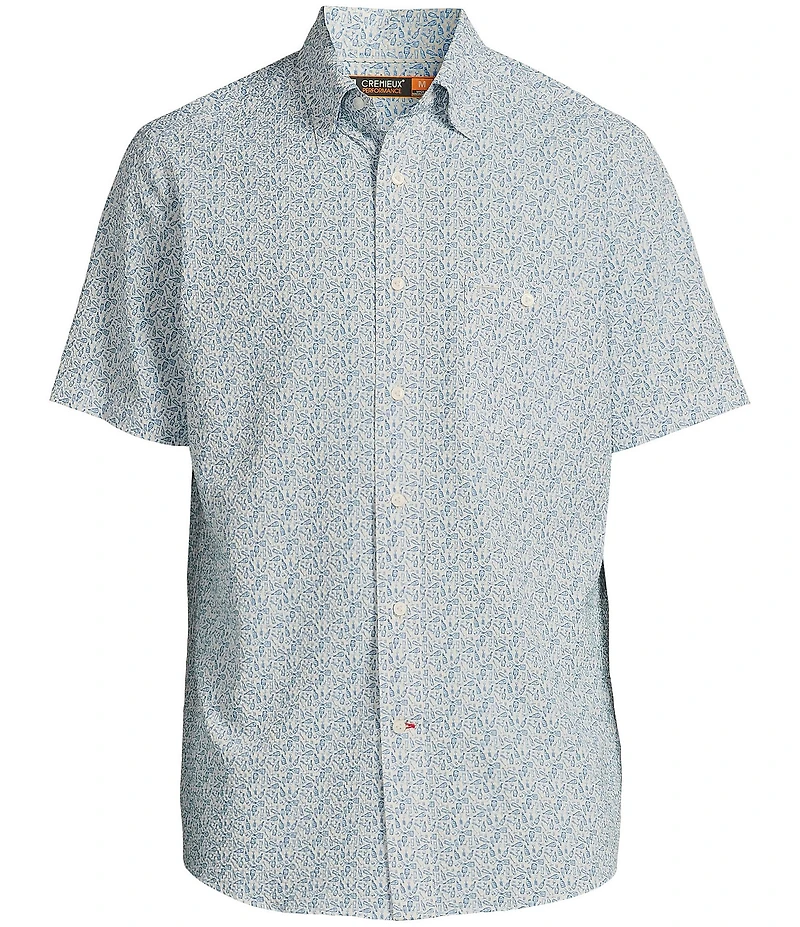 Cremieux Blue Label Performance Brrr°® Stretch Drink Print Short Sleeve Woven Shirt