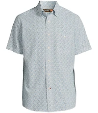 Cremieux Blue Label Performance Brrr°® Stretch Drink Print Short Sleeve Woven Shirt