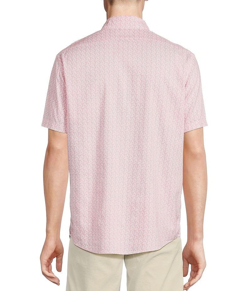 Cremieux Blue Label Performance Stretch Drink Print Short Sleeve Woven Shirt