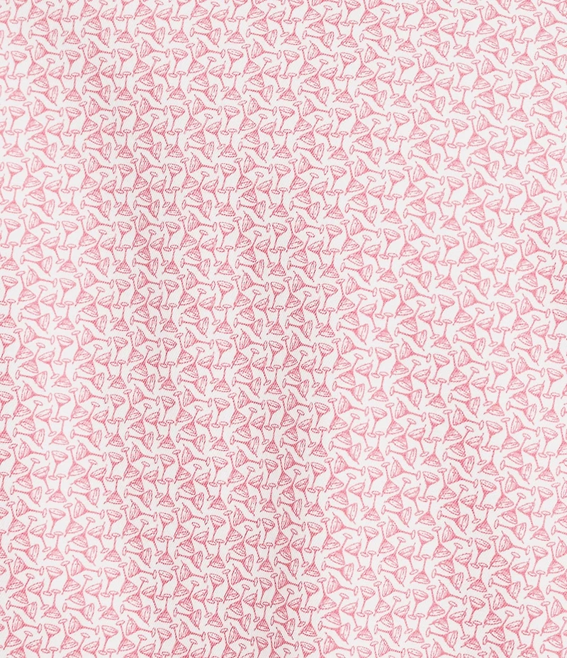 Cremieux Blue Label Performance Stretch Drink Print Short Sleeve Woven Shirt
