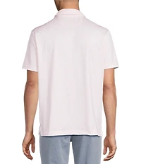 Cremieux Blue Label Performance Stretch Flamingo Print Short Sleeve Golf Polo Shirt