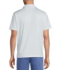 Cremieux Blue Label Performance Stretch Geo Print Short Sleeve Golf Polo Shirt