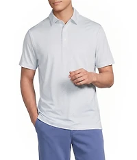 Cremieux Blue Label Performance Stretch Geo Print Short Sleeve Golf Polo Shirt