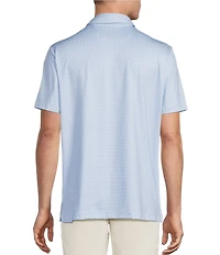 Cremieux Blue Label Performance Stretch Geo Print Short Sleeve Polo Shirt