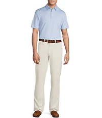 Cremieux Blue Label Performance Stretch Geo Print Short Sleeve Polo Shirt