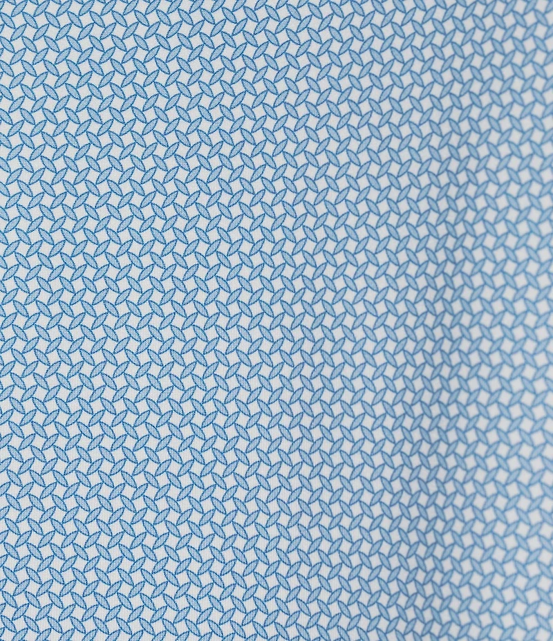 Cremieux Blue Label Performance Stretch Geo Print Short Sleeve Golf Polo Shirt