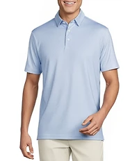 Cremieux Blue Label Performance Stretch Geo Print Short Sleeve Polo Shirt