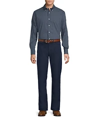 Cremieux Blue Label Performance Stretch Geo Print Twill Long Sleeve Woven Shirt