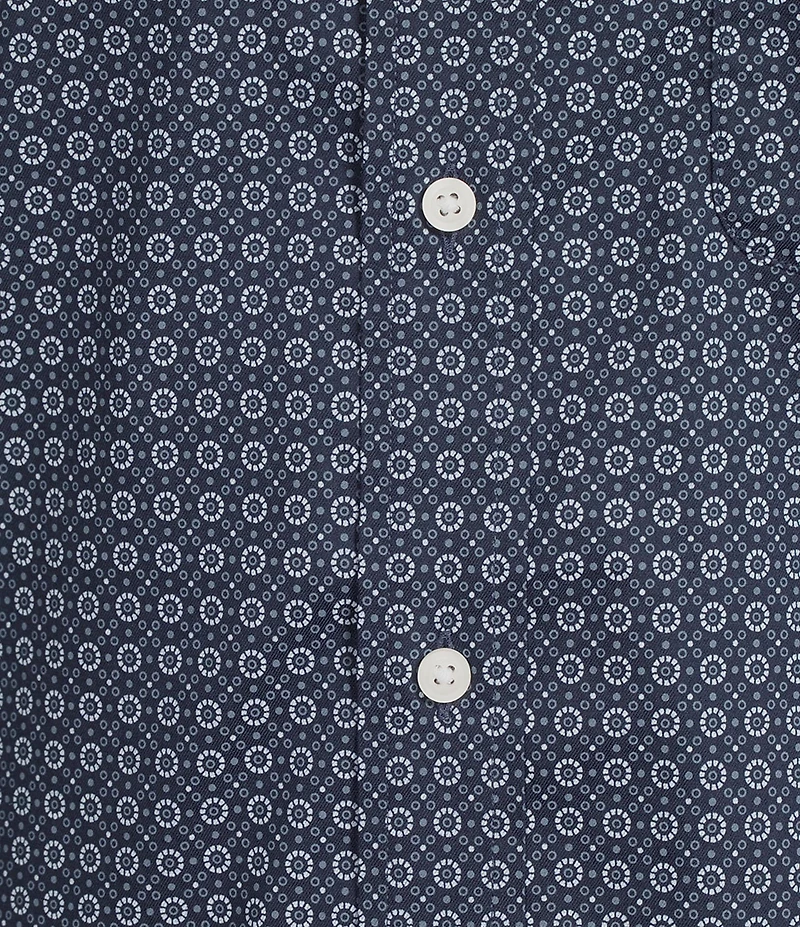 Cremieux Blue Label Performance Stretch Geo Print Twill Long Sleeve Woven Shirt