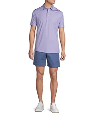 Cremieux Blue Label Performance Stretch Geometric Print Short Sleeve Polo Shirt