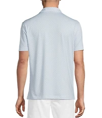 Cremieux Blue Label Performance Stretch Geometric Print Short Sleeve Polo Shirt