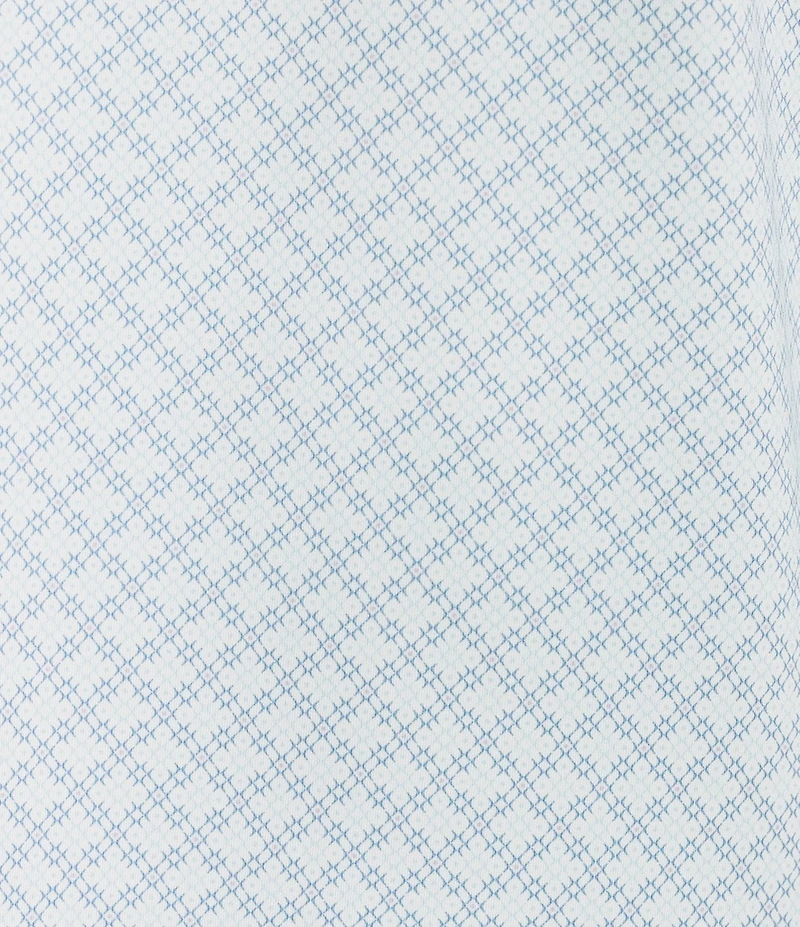 Cremieux Blue Label Performance Stretch Geometric Print Short Sleeve Polo Shirt