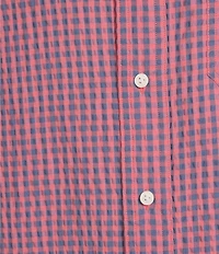 Cremieux Blue Label Performance Stretch Gingham Seersucker Short Sleeve Woven Shirt