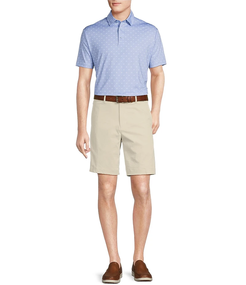 Cremieux Blue Label Performance Stretch Golf Cart Print Short Sleeve Polo Shirt