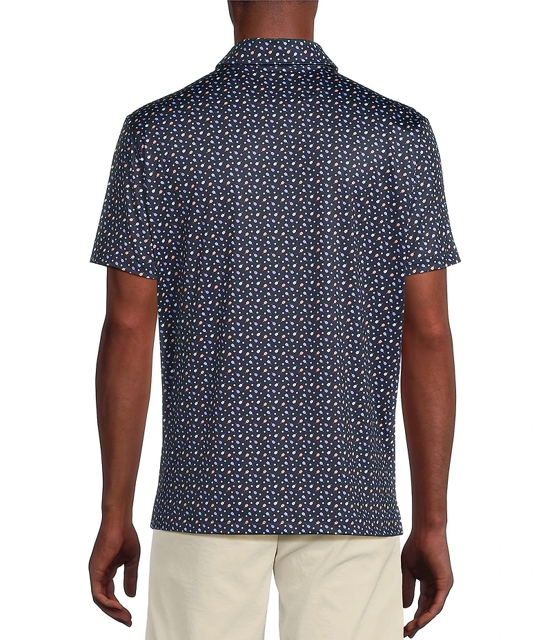 Cremieux Blue Label Performance Stretch Pickleball Print Short Sleeve Polo Shirt