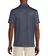 Cremieux Blue Label Performance Stretch Pickleball Print Short Sleeve Polo Shirt