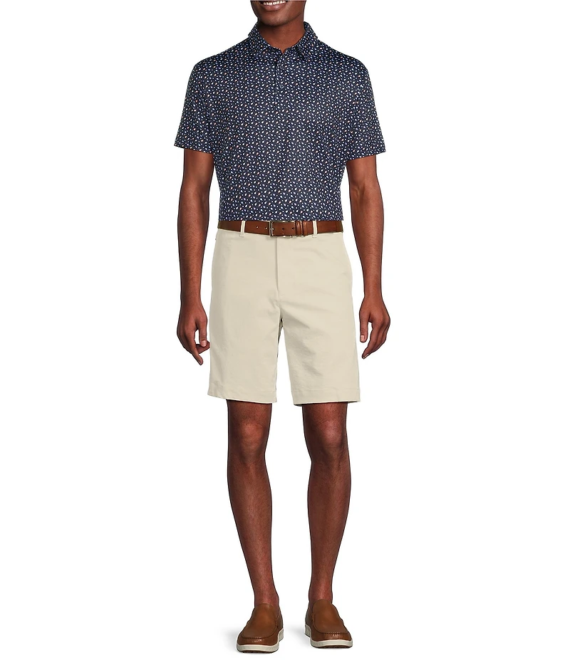 Cremieux Blue Label Performance Stretch Pickleball Print Short Sleeve Polo Shirt