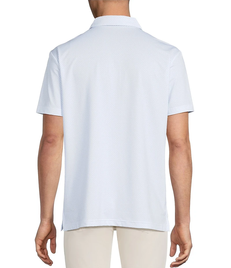 Cremieux Blue Label Performance Stretch Printed Short Sleeve Polo Shirt