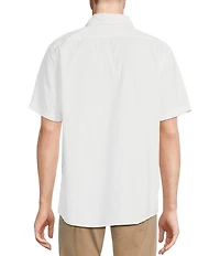 Cremieux Blue Label Performance Stretch Solid Seersucker Short Sleeve Woven Shirt