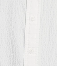 Cremieux Blue Label Performance Stretch Solid Seersucker Short Sleeve Woven Shirt