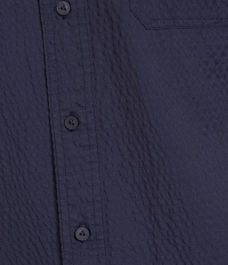 Cremieux Blue Label Performance Stretch Solid Seersucker Short Sleeve Woven Shirt
