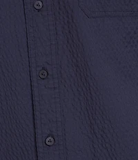 Cremieux Blue Label Performance Stretch Solid Seersucker Short Sleeve Woven Shirt