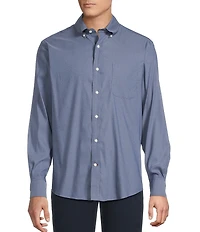 Cremieux Blue Label Performance Stretch Solid Twill Long Sleeve Woven Shirt